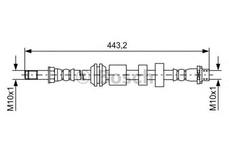 Przewód hamulcowy giętki BOSCH 1987481740 