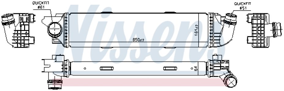 INTERCOOLER NISSENS 96149 144960050R OPEL