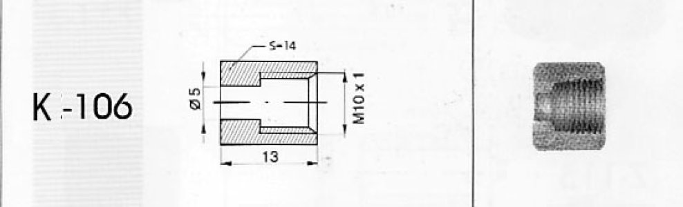 KOŃCÓWKA PRZEWODU HAMULCOWEGO 106 M10X1 WP K106