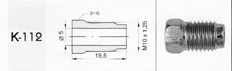 KOŃCÓWKA PRZEWODU HAMULCOWEGO 112 WP K112