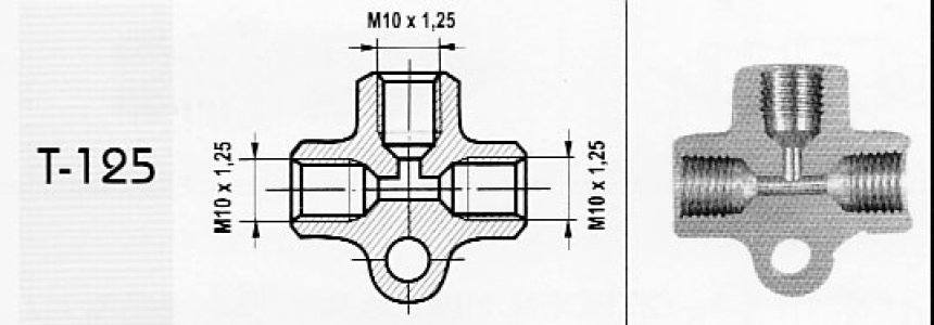 TRÓJNIK M10X1,25 WP T125