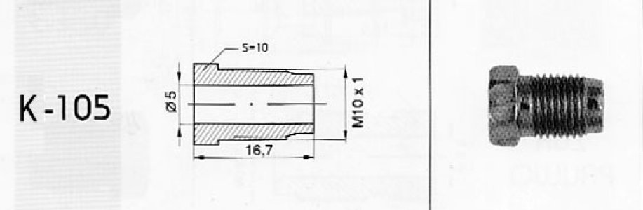 KOŃCÓWKA PRZEWODU HAMULCOWEGO 105 WP K105
