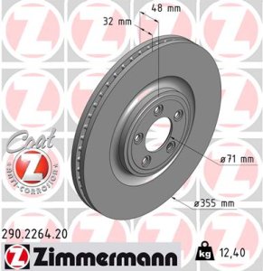 Tarcza hamulcowa ZIMMERMANN 290.2264.20 C2C25337