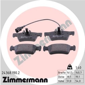 Klocki hamulcowe ZIMMERMANN 24368.190.2 7L8698451