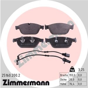 Klocki hamulcowe ZIMMERMANN 25160.200.2 4H0698151E