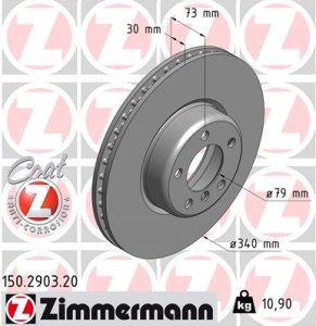 Tarcza hamulcowa ZIMMERMANN 150.2903.20 34116792223