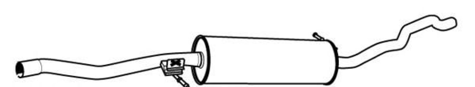 Tłumik środkowy WALKER 22801-66 7M3253409M