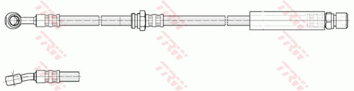 Przewód hamulcowy giętki TRW PHD1018 96397206