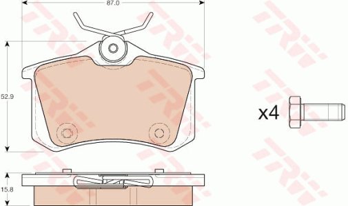 Klocki hamulcowe TRW GDB1973 1607083280