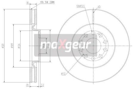 TARCZA HAM. VW P. A4/A6 QUATTRO