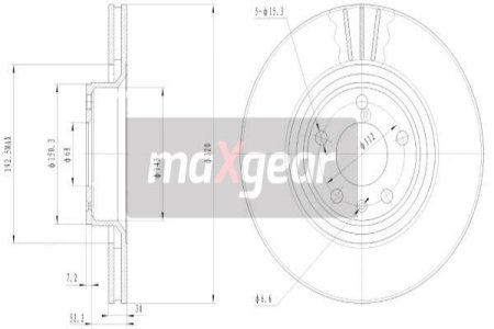 TARCZA HAM. VW P. A6 04- 321MM