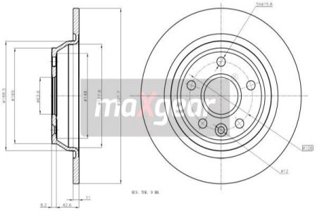 TARCZA HAM. FORD T. MONDEO 07-/GALAXY/S-MAX/EVOQUE Z POWŁOKĄ ANTYKOROZYJNĄ
