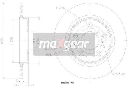 TARCZA HAM. TOYOTA T. AURIS 06- UK