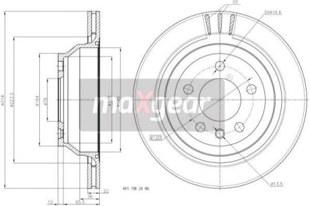TARCZA HAM. VW T. T5 03- 314MM/TOUAREG 2,5TDI