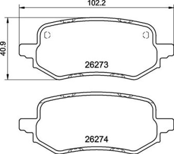 Klocki hamulcowe BREMBO P24237 2413374 FORD PUMA 19- tył