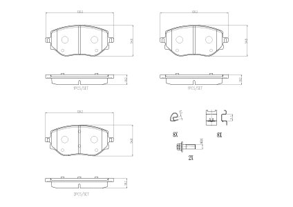 Klocki hamulcowe BREMBO P68073 410608885R RENAULT CLIO V 19- przód