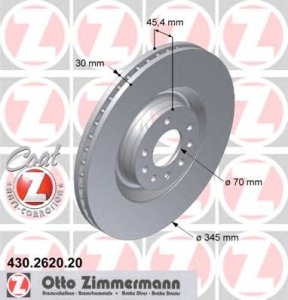 Tarcza hamulcowa ZIMMERMANN 430.2620.20 569154