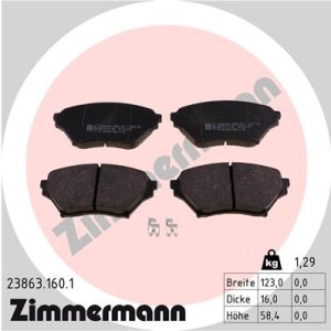 Klocki hamulcowe ZIMMERMANN 23863.160.1 N0Y93323Z