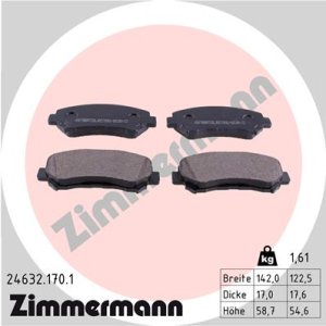 Klocki hamulcowe ZIMMERMANN 24632.170.1 D1060JD00A