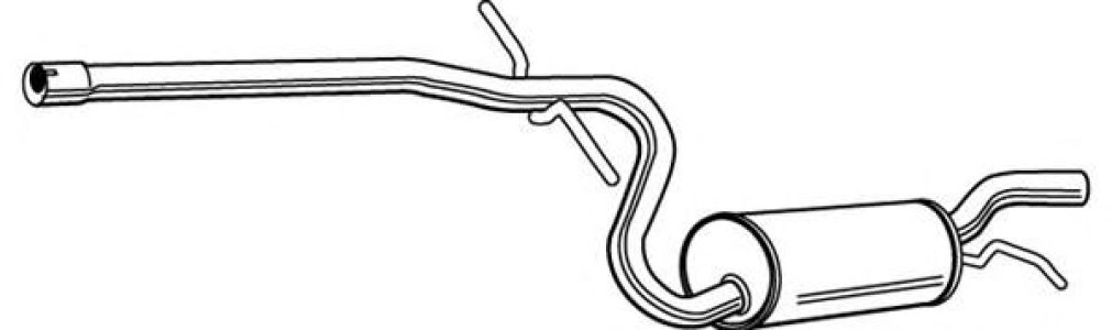 Tłumik środkowy WALKER 23046-65 1K0253209J