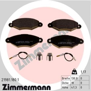 Klocki hamulcowe ZIMMERMANN 21981.180.1 21980180