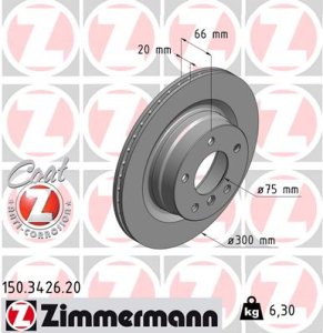 Tarcza hamulcowa ZIMMERMANN 150.3426.20 34216764651