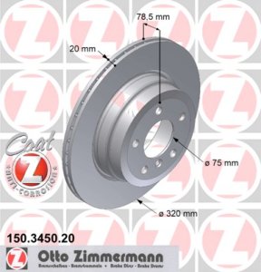 Tarcza hamulcowa ZIMMERMANN 150.3450.20 34216771970