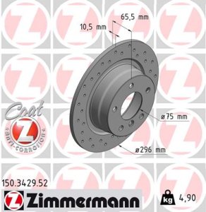 Tarcza hamulcowa ZIMMERMANN 150.3429.52 34216769271