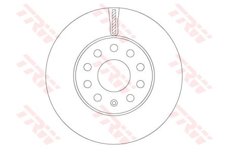 Tarcza hamulcowa TRW DF6903S 5Q0615301A VW GOLF VII  14- PRZÓD