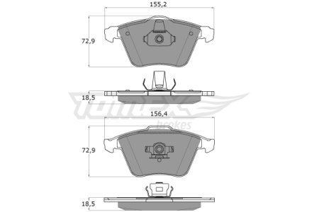 KLOCKI HAMULC. VOLVO S40 II, V50  04-