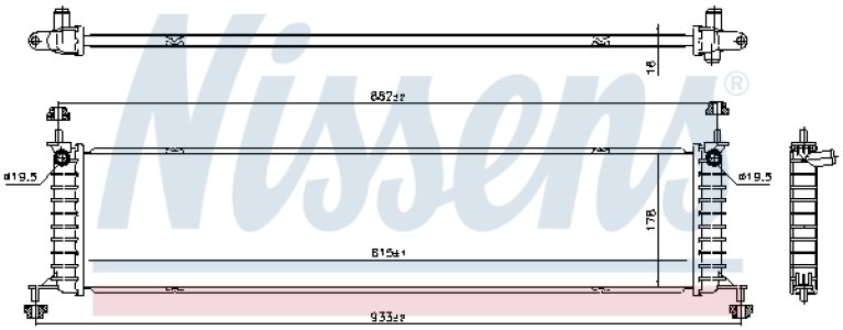 Chłodnica silnika NISSENS 606915 105799900B TESLA