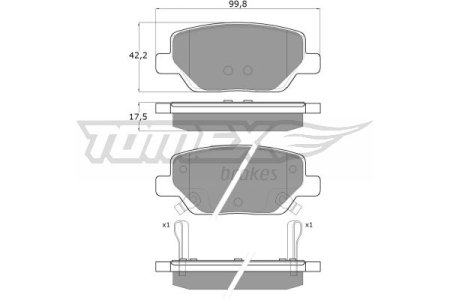KLOCKI HAMULC. FIAT TIPO  15- TYŁ