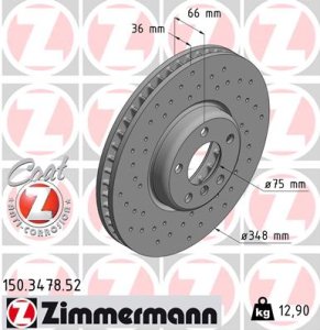 Tarcza hamulcowa ZIMMERMANN 150.3478.52 34116785669