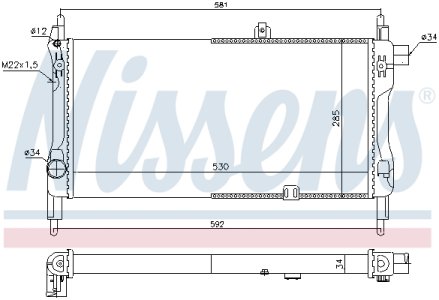 Chłodnica silnika NISSENS 632381 1302026