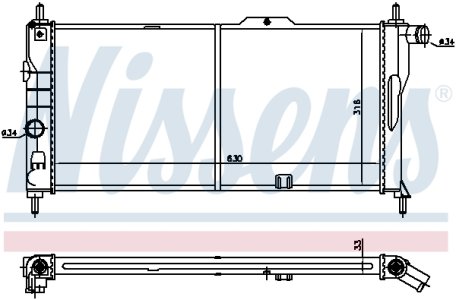 Chłodnica silnika NISSENS 632731 1300126