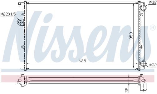 Chłodnica silnika NISSENS 652471 1H0121253BA