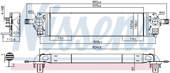 Intercooler NISSENS 96582 14461JG70B