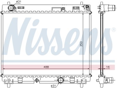 Chłodnica silnika NISSENS 64676A 164000N050
