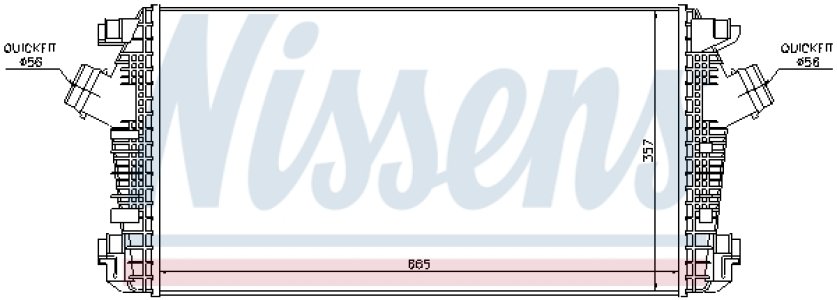 Intercooler NISSENS 96557 1302133