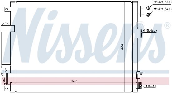 Chłodnica klimatyzacji z osuszaczem NISSENS 94874 5137693AA