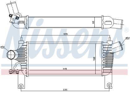 Intercooler NISSENS 96622 14461EB360
