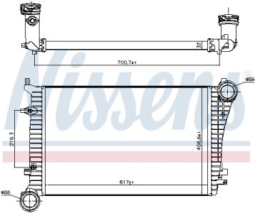 Intercooler NISSENS 96619 1K0145803F