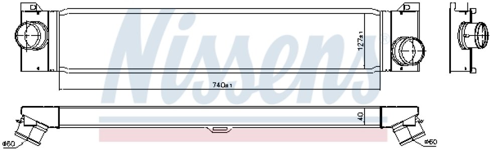 Intercooler NISSENS 96624 1340763080