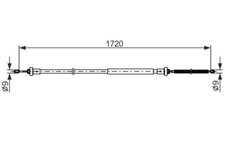 LINKA HAMULCA RĘCZNEGO DACIA LOGAN II 13- TYŁ