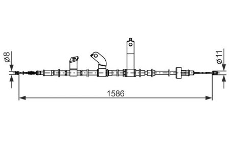 LINKA HAMULCA RĘCZNEGO KIA RIO III 11-17 LT