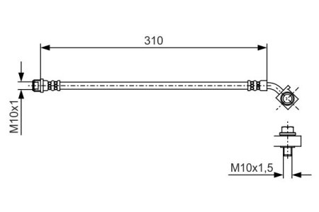 PRZEWÓD HAMULCOWY GIĘTKI OPEL ASTRA K 15- LP