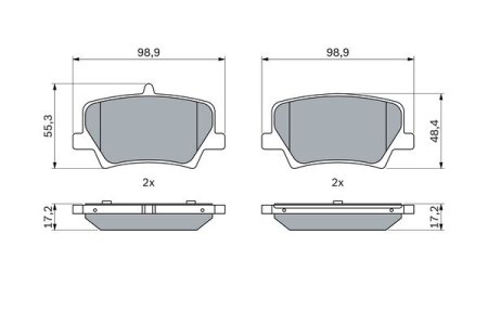Klocki hamulcowe BOSCH 0986424996 32276933 VOLVO XC40 17- tył