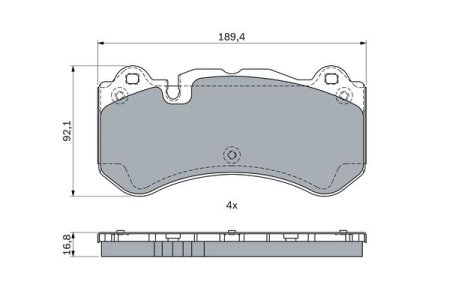 Klocki hamulcowe BOSCH 0986494970 0044208420 MERCEDES R230 SL 55AMG 06-12 przód
