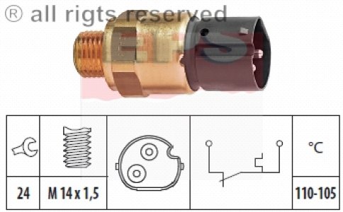 Włącznik wentylatora chłodnicy FACET 1.850.273 61319401973