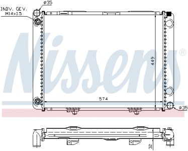 Chłodnica silnika NISSENS 62734A 2015008503